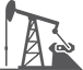 A pictogram representing an oil well